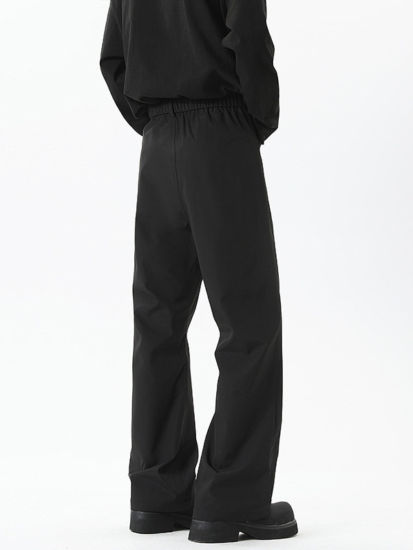 Pantaloni sport casual, croi lejer, talie medie, fermoar, croi drept, 100% poliester