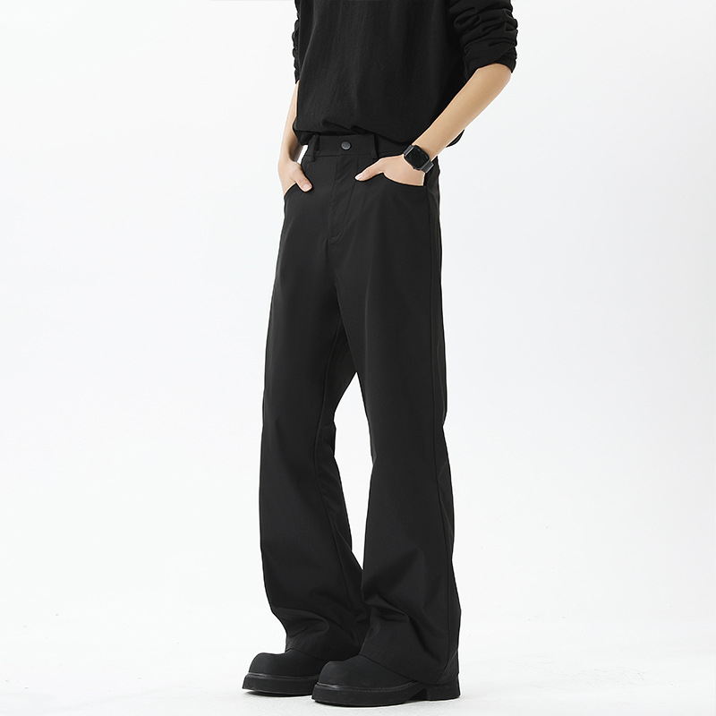 Pantaloni sport casual, croi lejer, talie medie, fermoar, croi drept, 100% poliester