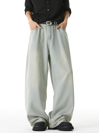 Džínsy - Street Trend, voľný strih, stredný pás, zapínanie na gombíky, dlhé nohavice