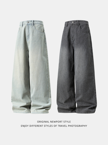 Džínsy - Street Trend, voľný strih, stredný pás, zapínanie na gombíky, dlhé nohavice