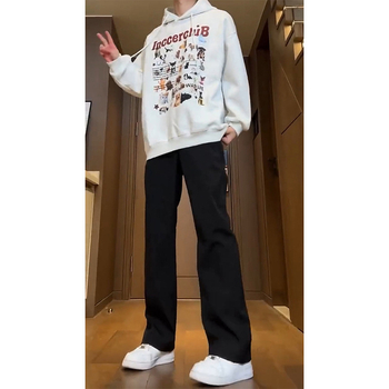 Παντελόνια κοστουμιού, ελαφρώς φαρδιά, στενή γραμμή, επενδυμένα φλίς πολυεστέρα (90%+), τετρά εποχές