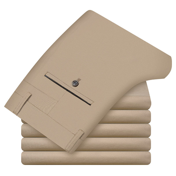 Pánske nohavice z 98% bavlny, vysoký pás, rovný strih, dlhé, zimné, bez žehlenia