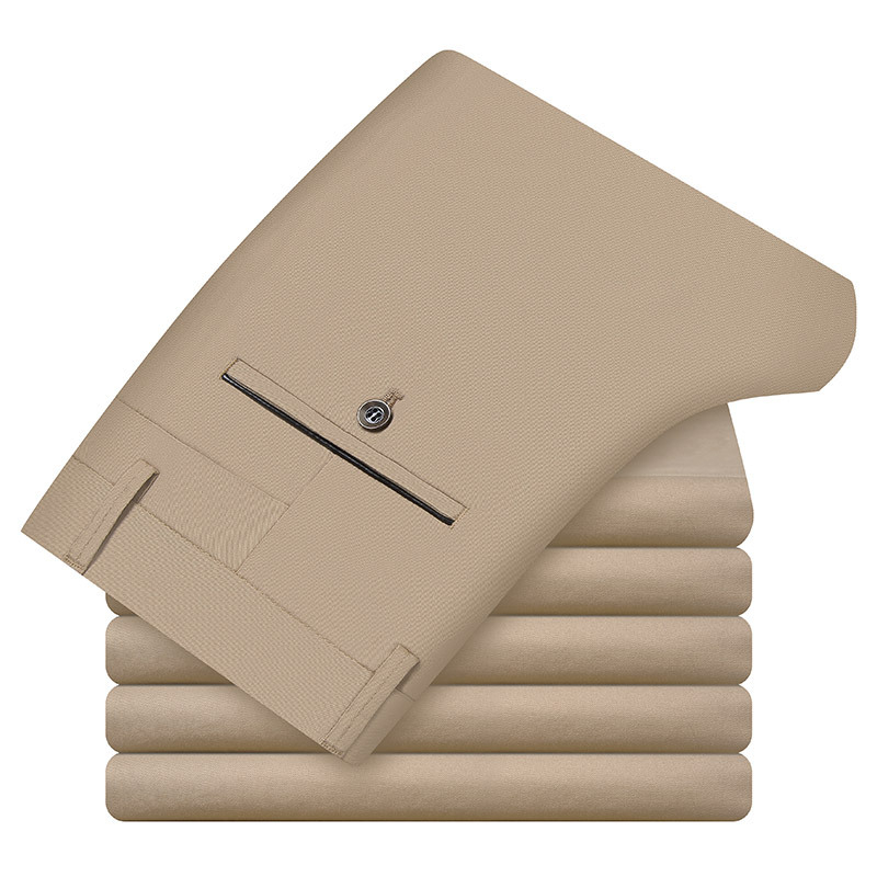 Pánske nohavice z 98% bavlny, vysoký pás, rovný strih, dlhé, zimné, bez žehlenia