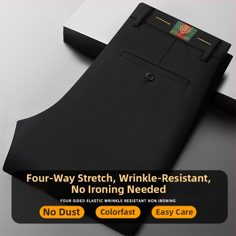 Pánske business casual nohavice, slim fit, rovný strih, stredný pás, zipsové zapínanie