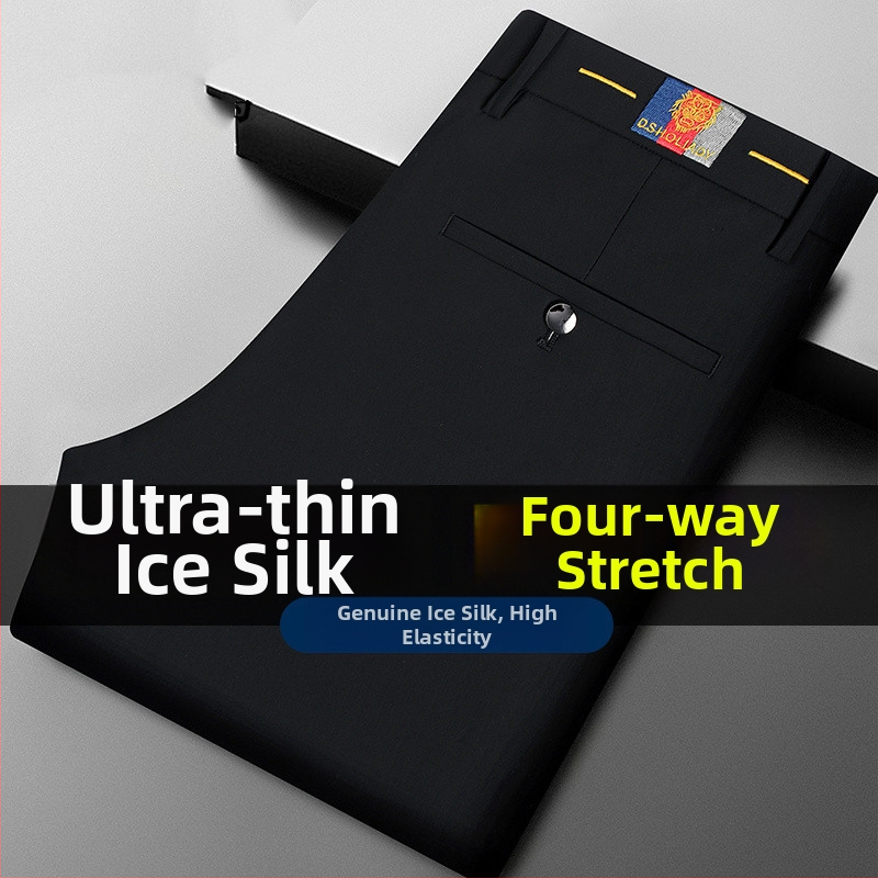 Pánske business casual nohavice, slim fit, rovný strih, stredný pás, zipsové zapínanie