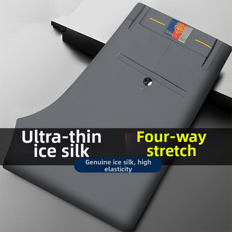 Pánske business casual nohavice, slim fit, rovný strih, stredný pás, zipsové zapínanie