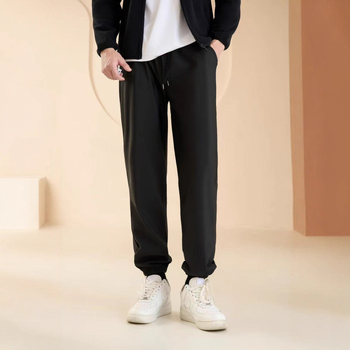 Fleece-vooderdatud tuulekindlad sportpüksid, kõrge vöökohaga ning nöör reguleeritav, nailon-elastaan kangas, paksud sügis-talvised pikad püksid