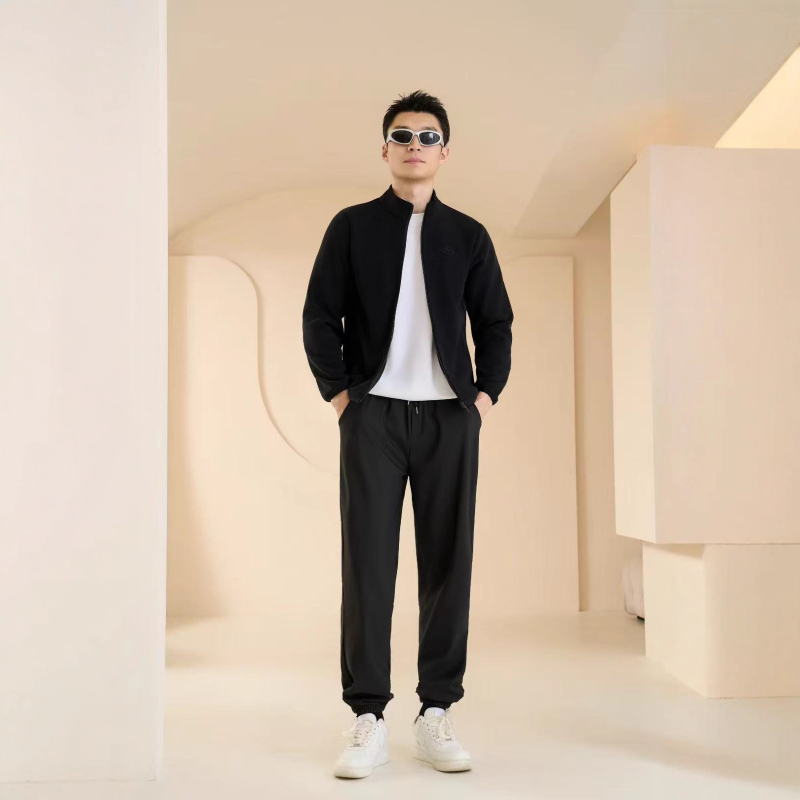 Fleece-vooderdatud tuulekindlad sportpüksid, kõrge vöökohaga ning nöör reguleeritav, nailon-elastaan kangas, paksud sügis-talvised pikad püksid