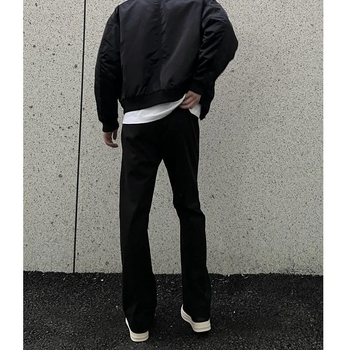 Pánske športové voľnočasové nohavice s rovným strihom, stredná výška pásu, šnúrka na zaväzovanie, priedušný polyesterový zmes, bez pokrčenia