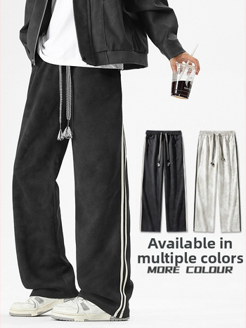 Pánske voľné casual nohavice, stredný pás, dlhé nohavice, šnúrkové zapínanie, tie-dye vzor