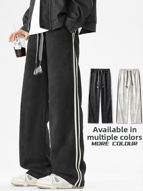 Pánske voľné casual nohavice, stredný pás, dlhé nohavice, šnúrkové zapínanie, tie-dye vzor