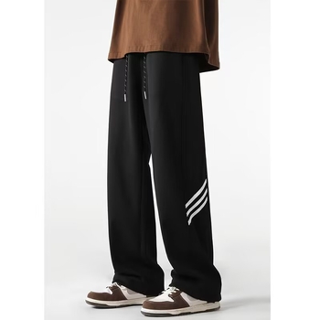 Pánske voľnočasové nohavice rovný strih, stredný pás, bez opasku, bavlnená zmes, leto