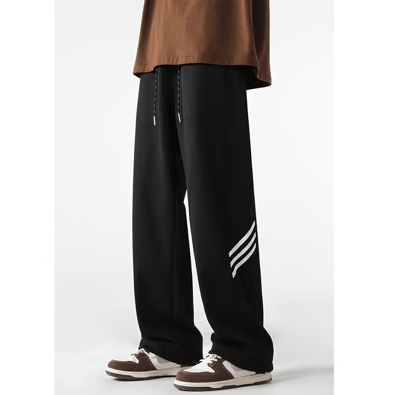 Pánske voľnočasové nohavice rovný strih, stredný pás, bez opasku, bavlnená zmes, leto