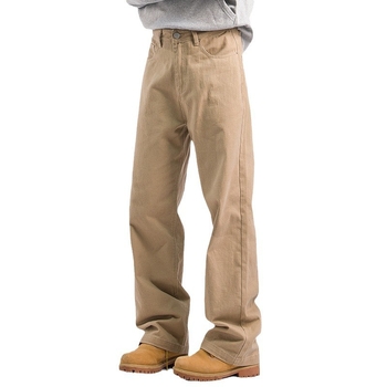 Japonské retro voľné dlhé nohavice, stredná výška pásu, bavlno-zmesový materiál