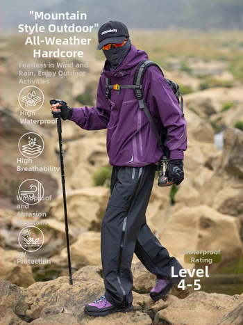 Pánske cargo nohavice, horský štýl, bočný zips, vodeodolné, antibakteriálne