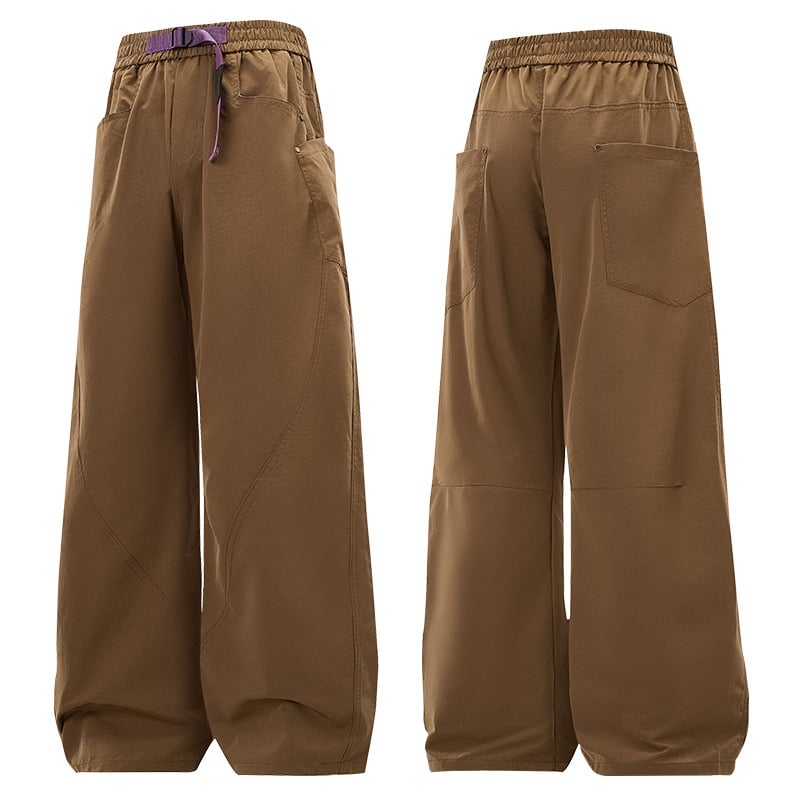 Унисекс панталони за открито с функционалност — полиестер, зимна употреба, свободна кройка, подходящи за движение, колоездене и снежни спортове
