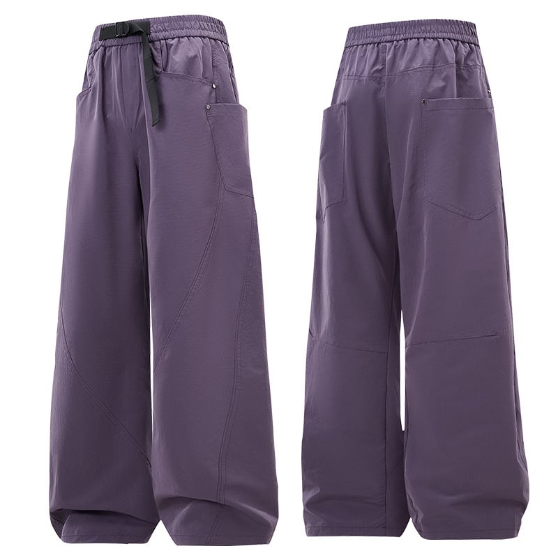 Унисекс панталони за открито с функционалност — полиестер, зимна употреба, свободна кройка, подходящи за движение, колоездене и снежни спортове