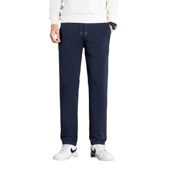 Pantaloni sport din bumbac pentru bărbați, croială lejeră, talie medie, drepti, primăvară-toamnă