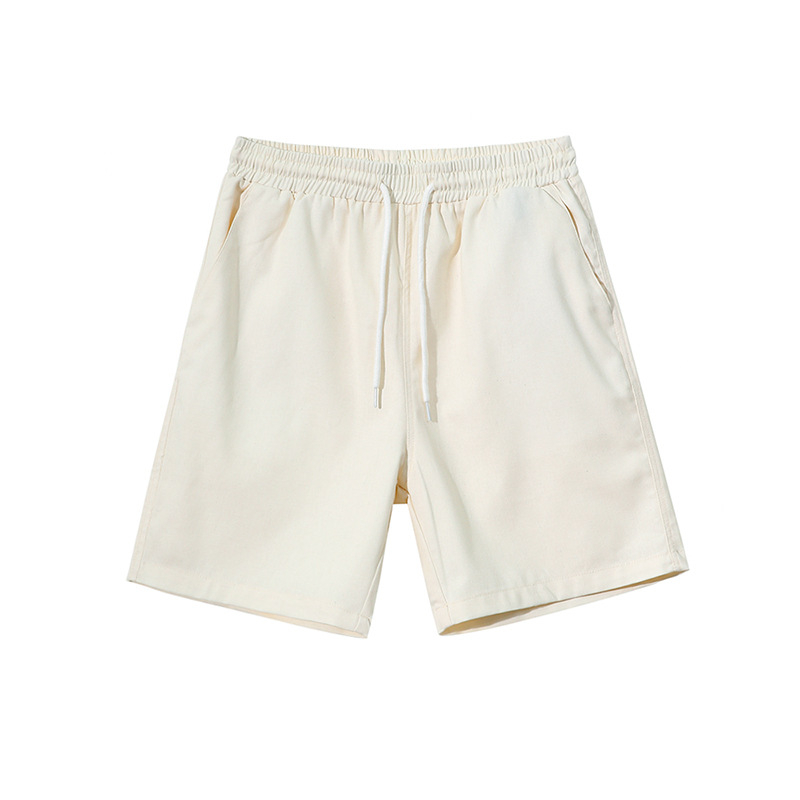 Muške šorceve od lana i pamuka, slobodan kroj, korejski stil, ljeto, srednji pojas, mješavina 55/45