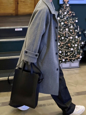 ASCLO pánske vlnené kabát, verzia Korejská, stredná dĺžka, hrubý materiál, zapínanie na jedno tlačidlo, vlnený vonkajší materiál, podšívka polyester