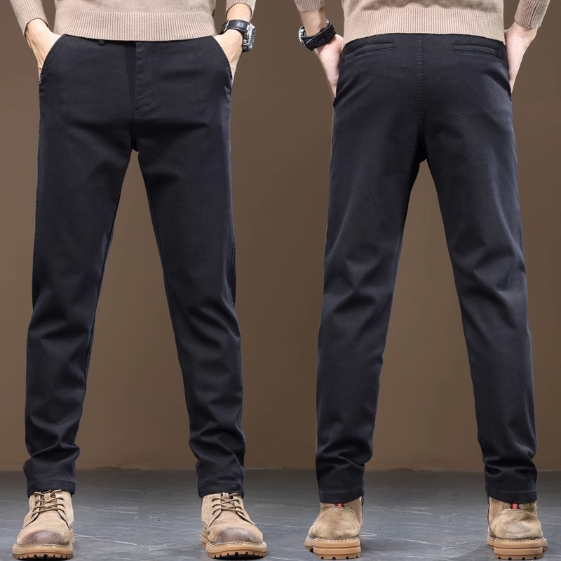 Muške casual hlače – ravni kroj, pamuk, blaga elastičnost, proljeće 2025
