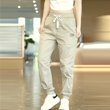 Muške casual jogger hlače s elastičnim pojasom, skraćeni ravni kroj, otisak, visoka elastičnost, bambus vlakno.