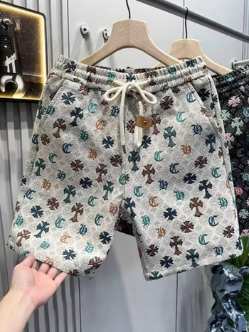 Muške kratke hlače ravnog kroja, elastični pojas, korejskog stila, srednje dužine, 100% poliester