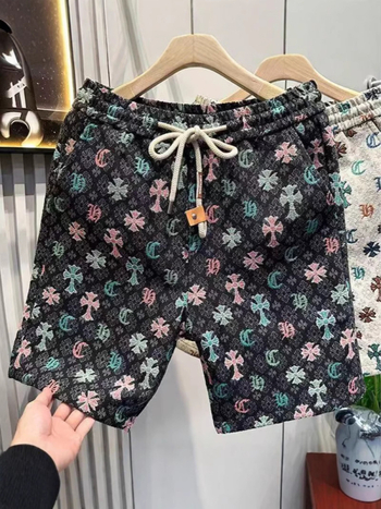 Muške kratke hlače ravnog kroja, elastični pojas, korejskog stila, srednje dužine, 100% poliester