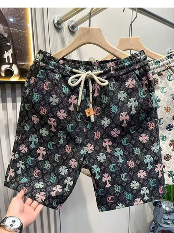 Muške kratke hlače ravnog kroja, elastični pojas, korejskog stila, srednje dužine, 100% poliester