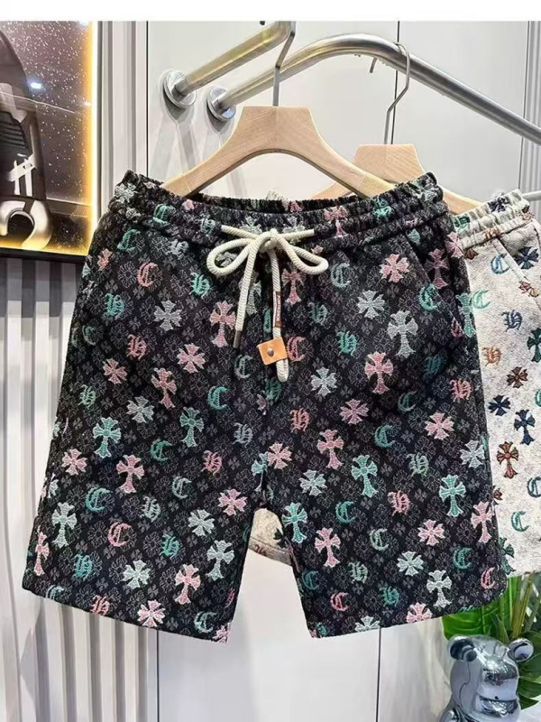 Muške kratke hlače ravnog kroja, elastični pojas, korejskog stila, srednje dužine, 100% poliester