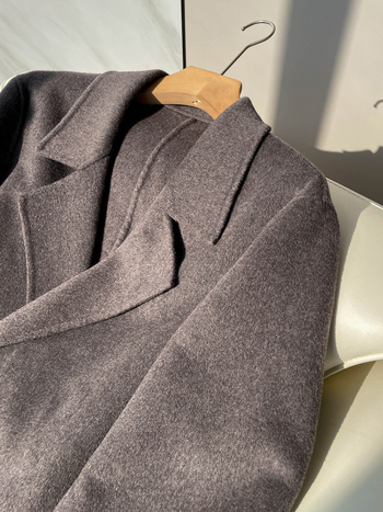 Мъжко палто от вълна, минималистичен стил, свободна кройка, 70% вълна, зима