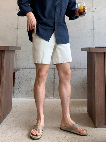 Pánske plážové šortky, kórejský štýl, jednofarebné, 100% polyester, mikroelastickosť, detaily vreciek