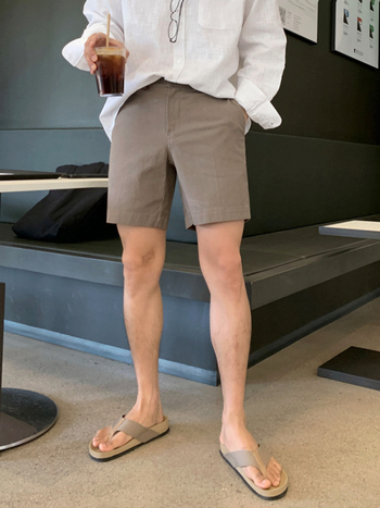 Pánske plážové šortky, kórejský štýl, jednofarebné, 100% polyester, mikroelastickosť, detaily vreciek