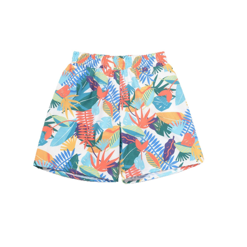 Παιδικά γρήγορα στεγνωόμενα σορτσάκια παραλίας για κολύμβηση, ύφασμα πολυεστέρα/ελαστάν 85/15, επένδυση από πολυεστέρα με 15% ελαστάν, 200 g, κατάλληλα για κολύμβηση και βάδισμα στο νερό