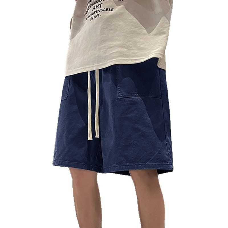 Pánske voľné cargo šortky, 100% polyester, priedušné, letný kórejský štýl