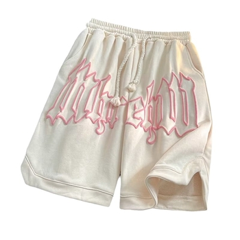 Pánske pohodlné šortky, voľný strih, kórejský štýl, 100% polyester, elastický pás