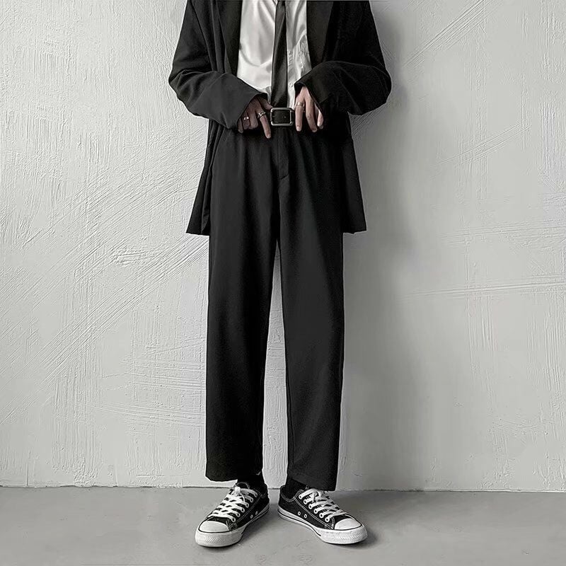 Mužský windbreaker trojčlenný set, kórejská verzia, stojací golier, jednoredové zapínanie, tenký štýl, modalová látka, podšívka 81-90%, jarný 2025 kabát