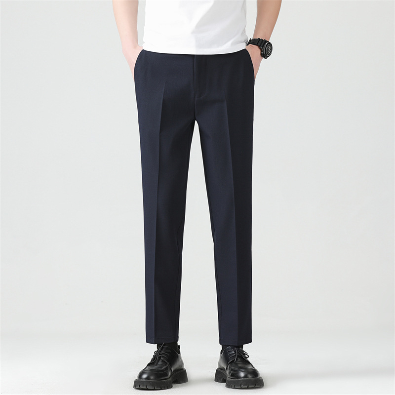 Pánske nohavice na oblek – rovný strih, obchodný štýl, 95% polyester, do práce, jeseň 2023