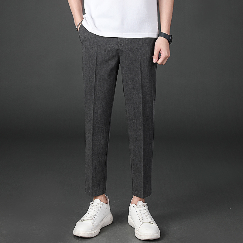 Pánske nohavice na oblek – rovný strih, obchodný štýl, 95% polyester, do práce, jeseň 2023