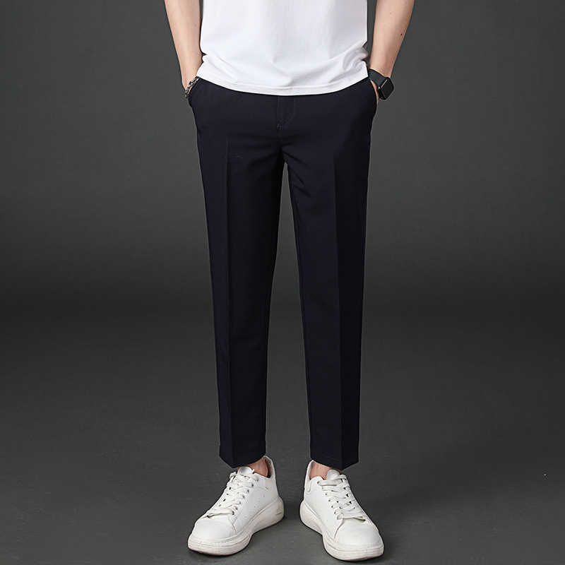 Pánske nohavice na oblek – rovný strih, obchodný štýl, 95% polyester, do práce, jeseň 2023