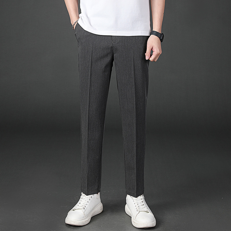 Pánske nohavice na oblek – rovný strih, obchodný štýl, 95% polyester, do práce, jeseň 2023