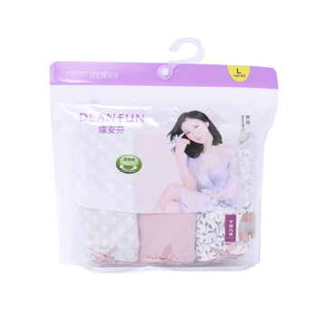 3 броя дамски памучни бикини с флорална дантела, висока талия, дишащи