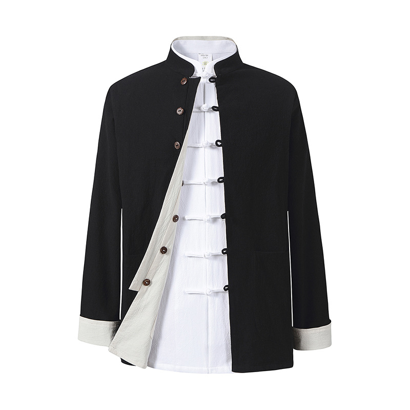 Zhongshan oblek - Retro čínskeho štýlu, 100% bavlna, jesenné denné nosenie pre mužov