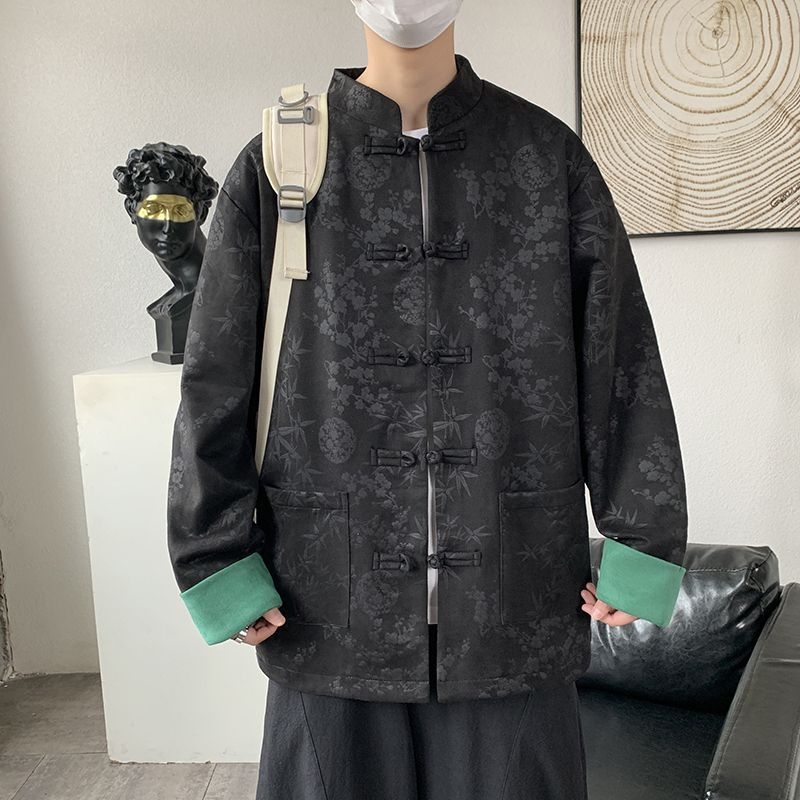 Zhongshan oblek s ozdobou – čínske štýlové sako, látka Xiangyunsha, vlákna z králičej srsti, bez vrások, jar 2025