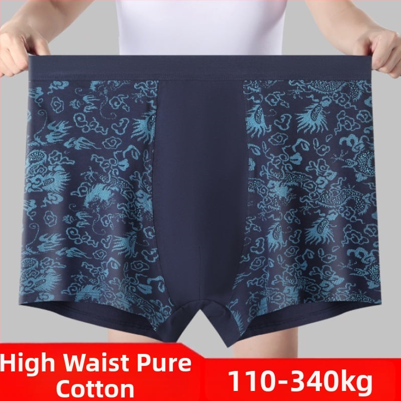 Pánske boxerky s vysokým pásom z bavlny, priedušné, sťahujúce brucho