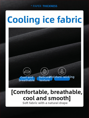 Ice Silk šortky na pláž, voľný strih, rýchloschnúce, letný športovo-uvoľnený štýl (Ice Silk tkanina; skrátená dĺžka; 95% polyester 5% elastán)