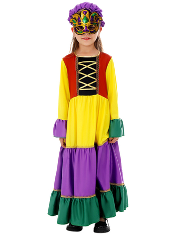Dječji cosplay kostim u etničkom stilu za scenske nastupe u igrama i animeu, Ju di, poliester tkanina, 95% poliester, za djecu do 17 godina