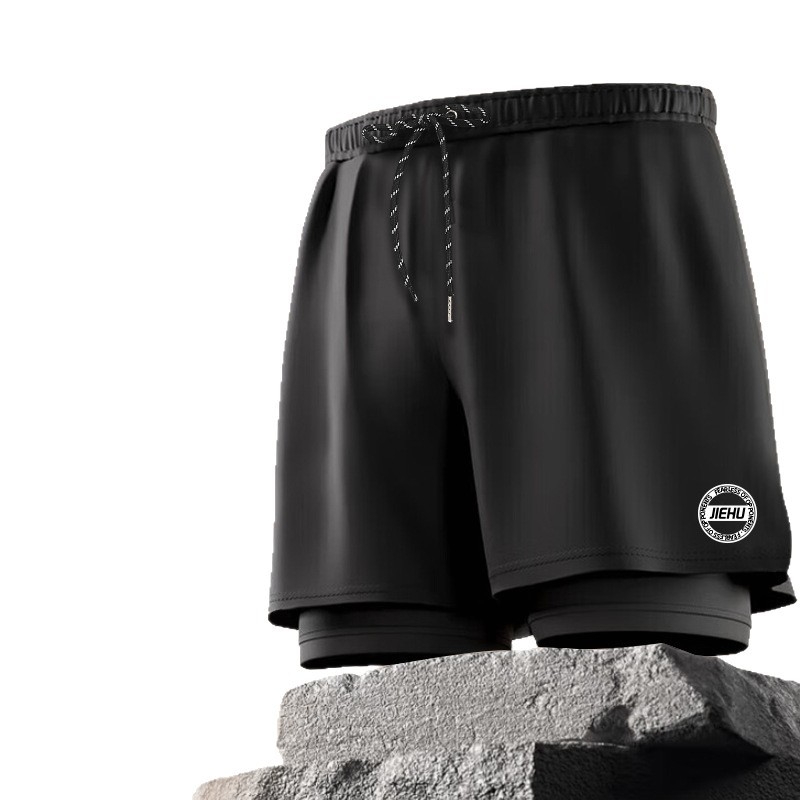 Pánske plavky Jiehu, jednofarebný polyesterový materiál (85% polyester), podšívka 100% polyester, pre dospelých