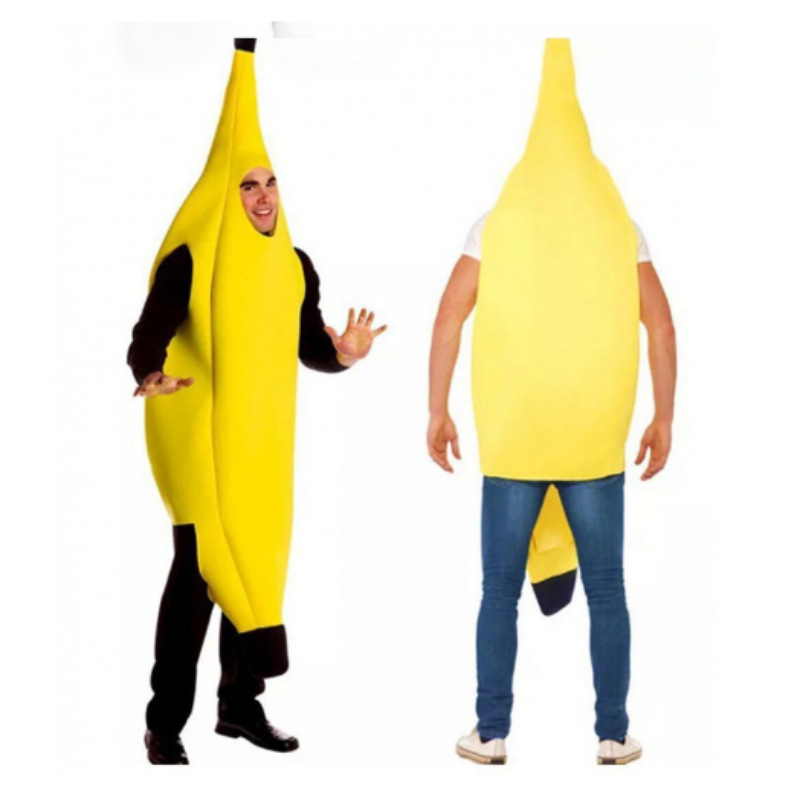 Costum sexy de banană pentru Halloween cosplay (Unisex, țesătură mesh și spandex, lansare primăvara 2022)