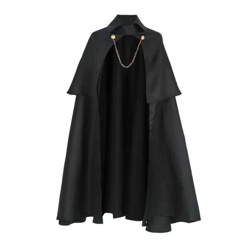 Unisex gotijska mantija za cosplay, poliester s podstavom od polietilenskih vlakana, za odrasle, pozorišna upotreba